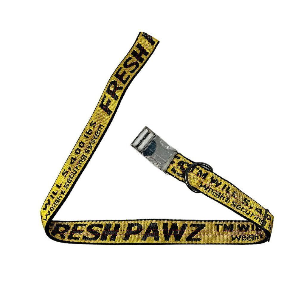 FRESH Pawz Industrial Yellow Construction Belt Dog Collar